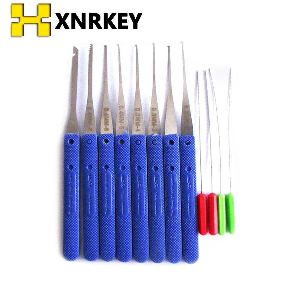 

XNRKEY 12pcs Klom Locksmith Tools Broken Key Extractor Kit Remove Auto Extractor Set Stainless Steel Removal Hooks Lock