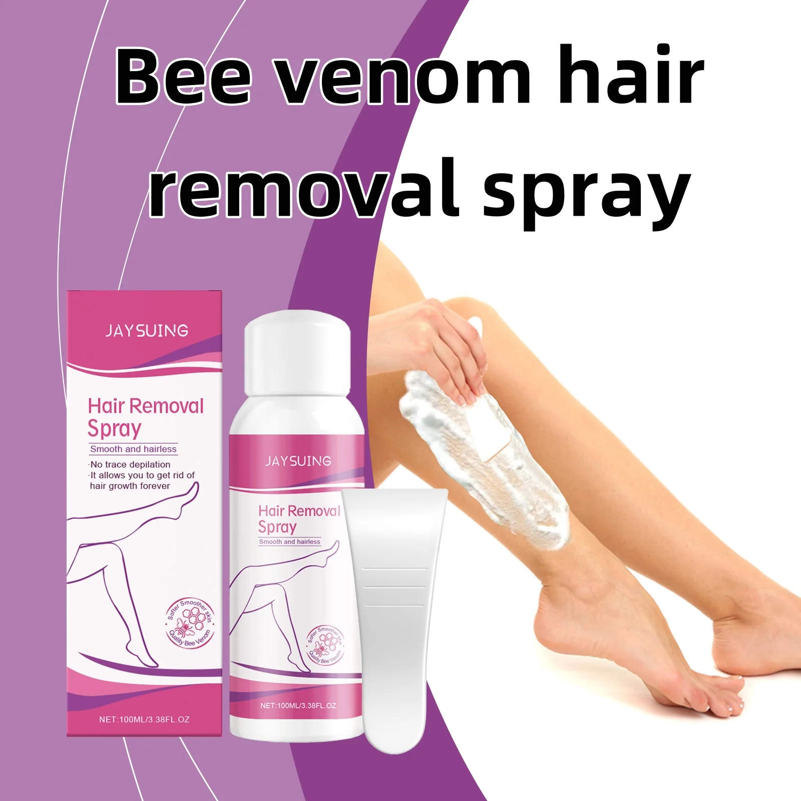 Bee Venom Hair Removal Spray Painless Hair Removal Agent Suitable For Women And Men Remove Armpit Hair&Leg Hair Body Care Tools