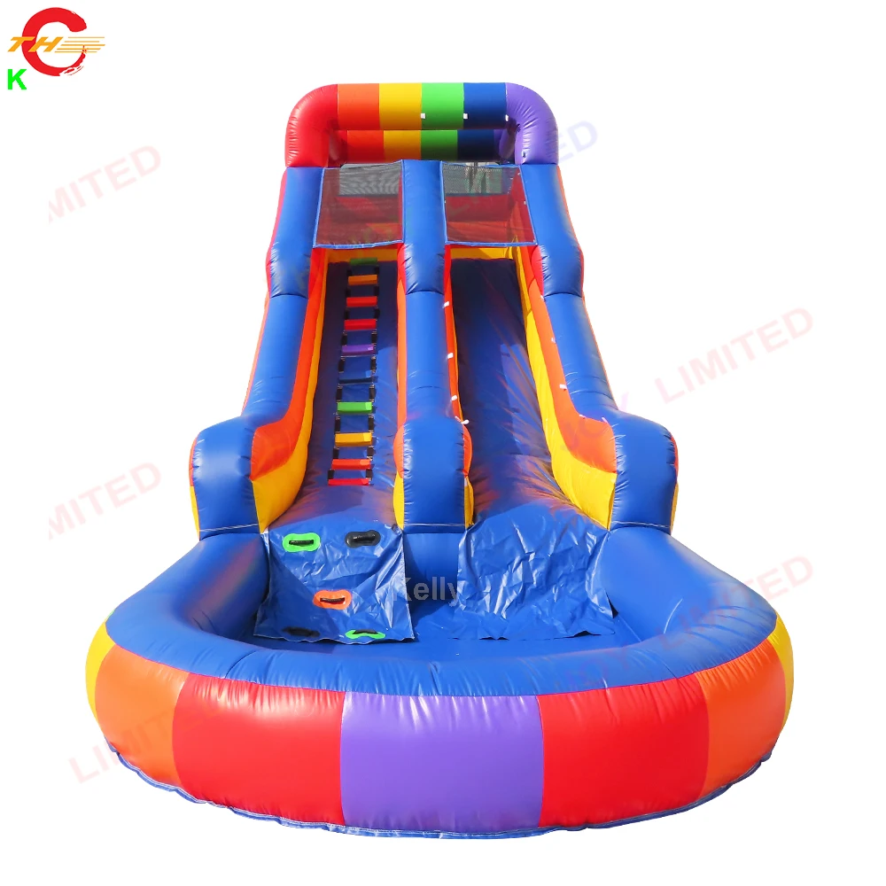 Free SEA Shipping 10m Big Inflatable Water Slide Bounce Slide Combo with Pool for Sale