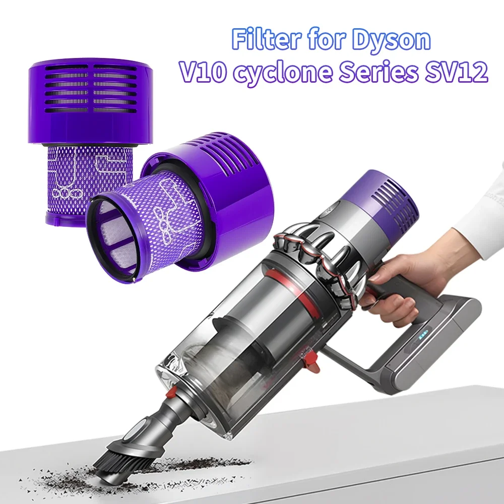 Filtro HEPA para aspiradora inalámbrica Dyson V10 SV12, filtro posterior lavable, accesorios de limpieza del hogar, reemplazo del filtro trasero
