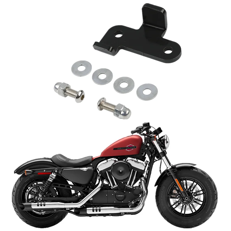 

For Harley Sportster XR1200 Forty Eight XL1200X Motorcycle Accessories Jiffy Stand Extension Set Black moto