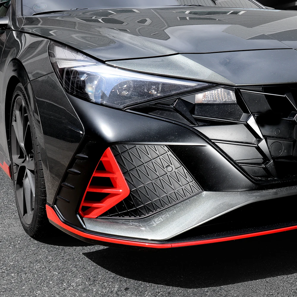 

Carbon Fiber Style Front Fog Light Lamp Decoration Cover Trim LHD/RHD For Tuning Hyundai Elantra CN7-N Line 2023-2025