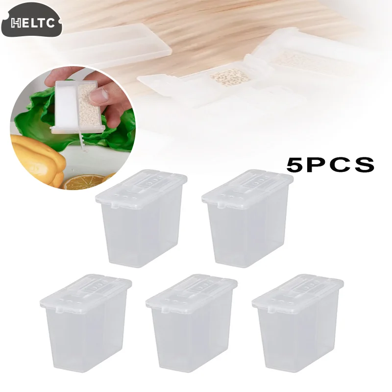 1/2/5PC Multi-Purpose Camping Seasoning Shaker With Lid 2-Compartment Salt Pepper Spice Jar For Outdoor BBQ Cooking Storage Box