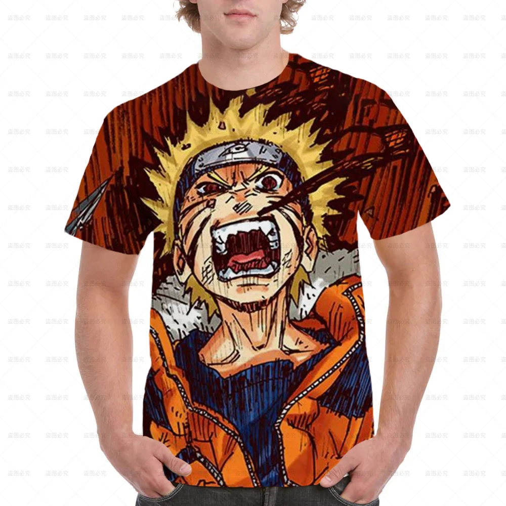 Camiseta de Naruto de Anime japonés para niños, camiseta estampada a la moda de verano para niños, camiseta de manga corta con juego de dibujos animados, ropa para niños, ropa de calle