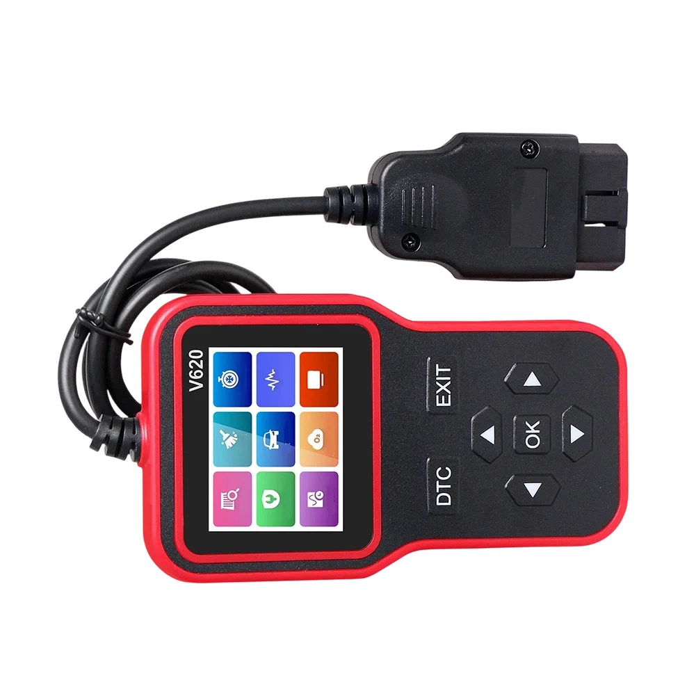 1Pc V620 OBD2 Scanner For Car Engine Fault Code Reader Voltage Test Data Stream Diagnostic Tool CAN OBDII Vehicles
