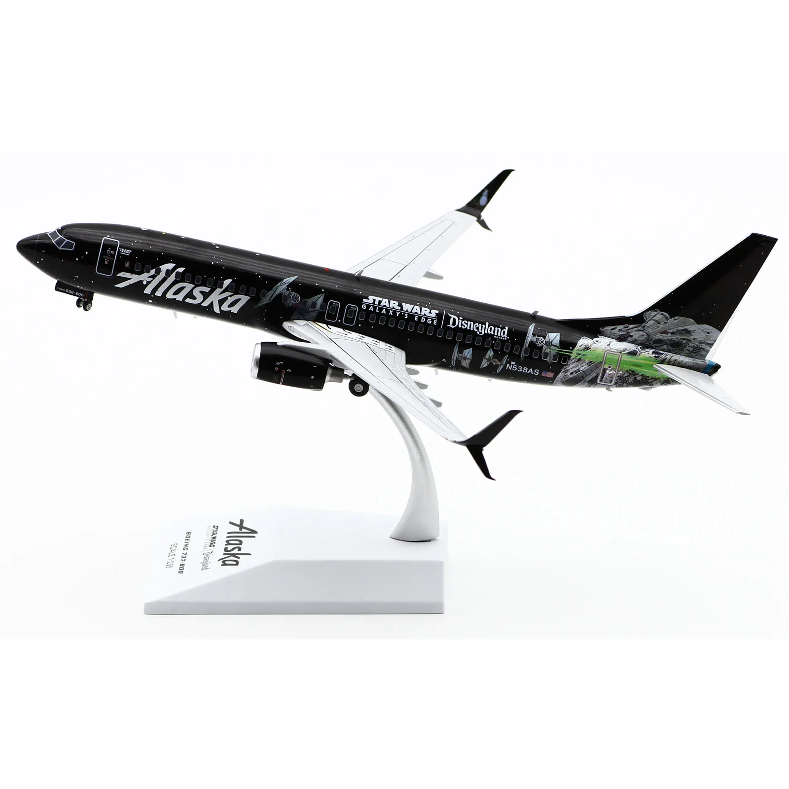 SA2014 Alloy Collectible Plane Gift JC Wings 1:200 Alaska Airlines Boeing B737-800 Diecast Aircraft JET Model N538AS With Stand