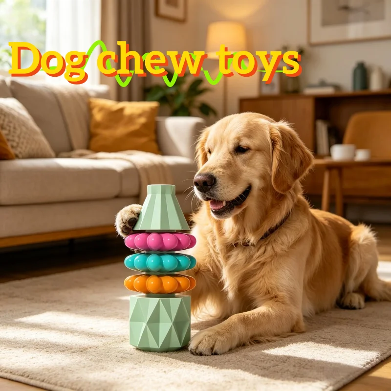 Various Colors Pet Toys Relieve Boredom Chew TPR Vase Shaped Bite Resistant Dog Toy Sets Tough Durable Puppy Teen Chew Stick Toy