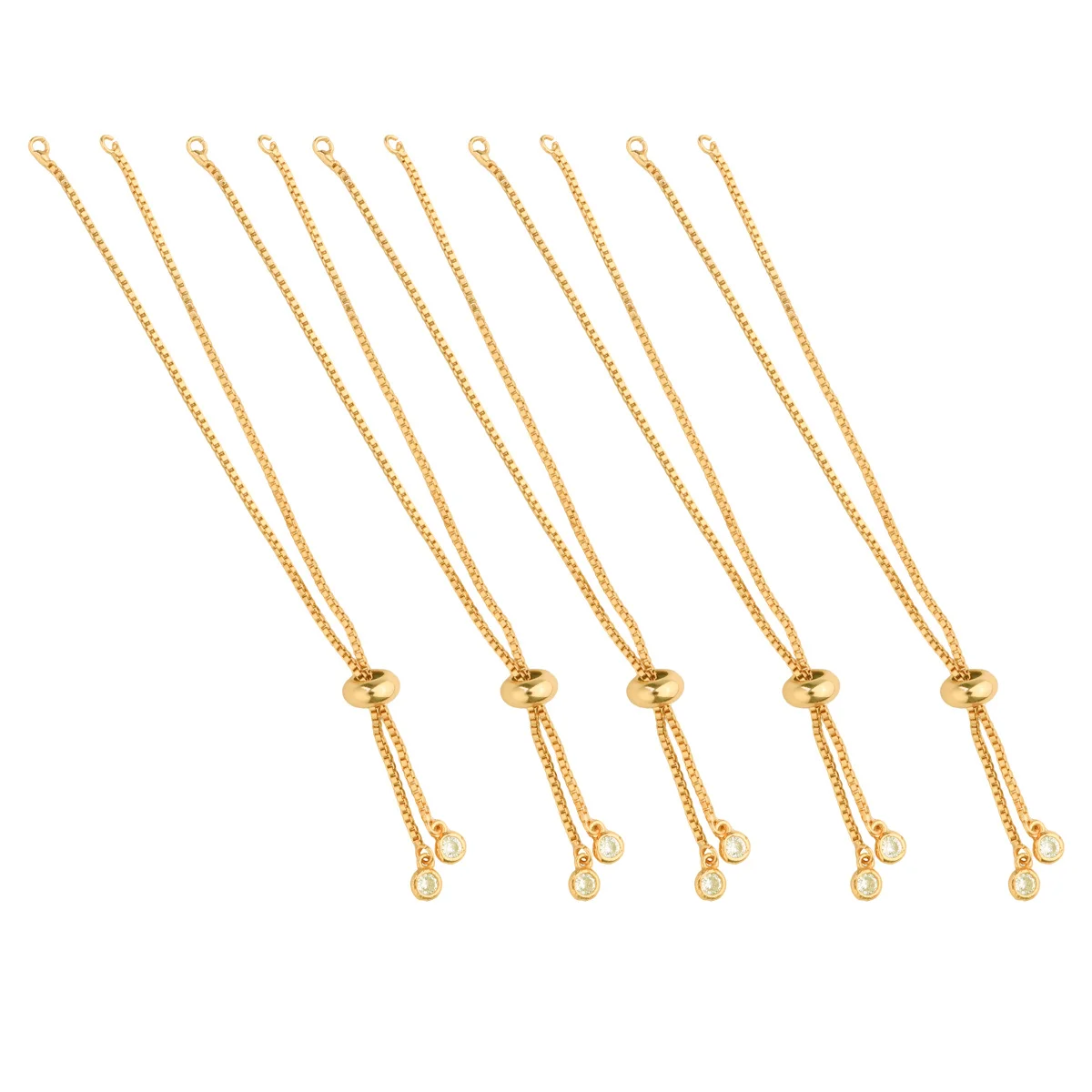 

5Pcs Copper Adjustable Bracelets DIY Semi-Finished Hand Chain for Jewelry Making Bangle Bracelet Craft Supplies