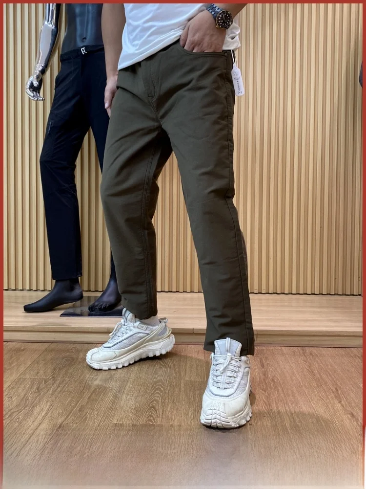 

Casual Modal Blend Men's Slim Straight Leg Breathable Elastic Leisure Pants Faionable Urban Sle Spring Autumn Seasonal Wear