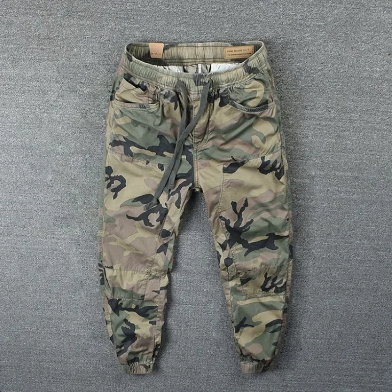 

Male Trousers Casual Men's Cargo Pants Camouflage Camo Trekking Loose Korean Style Oversize Cheapest High Quality Big Size