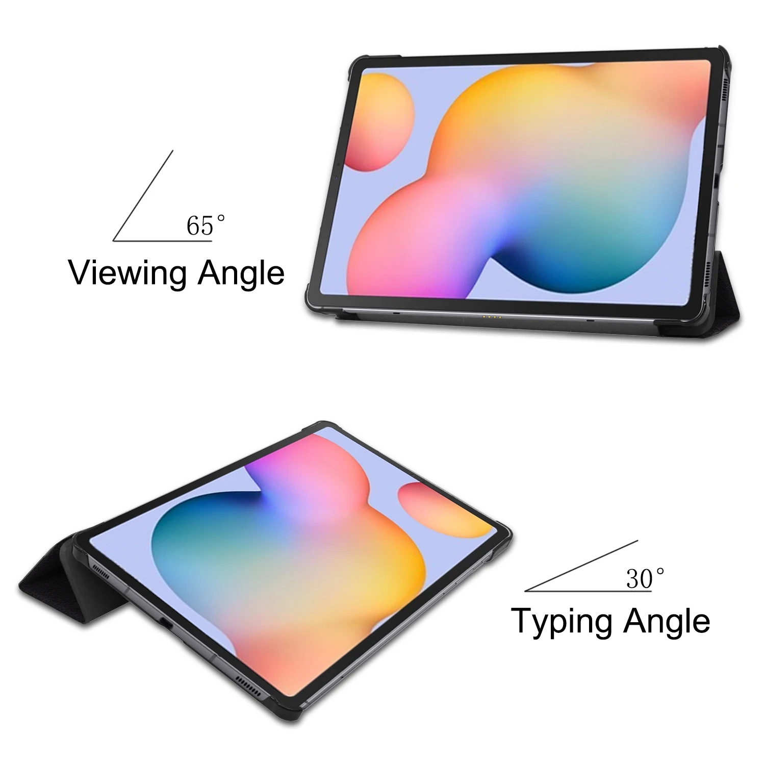 For Samsung Galaxy Tab S9 S8 S7 Plus S7 FE SM-T970 12.4 inch Magnetic Trifold Stand Cover Funda for galaxy Tab S6 Lite 10.4 Case