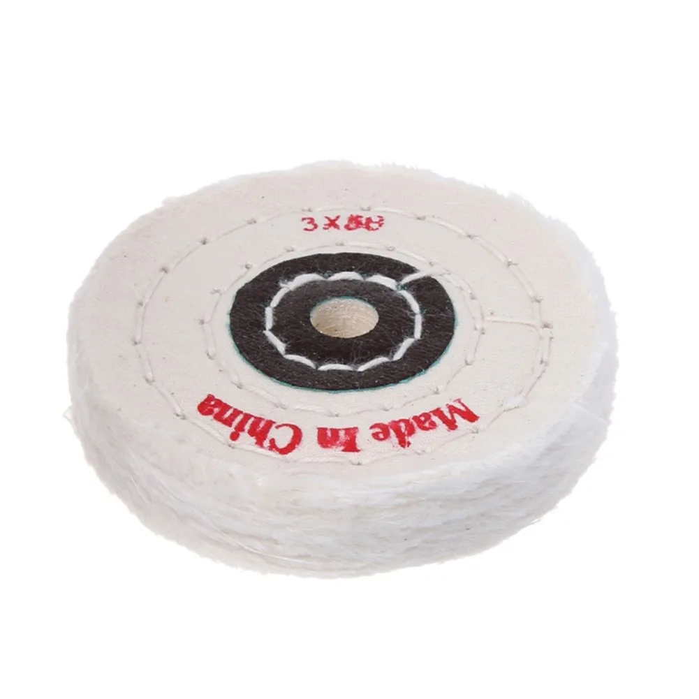 Roda amortecedora de tecido de algodão multicamadas costurada para acabamentos lisos em várias superfícies Cada é de 3 polegadas de diâmetro
