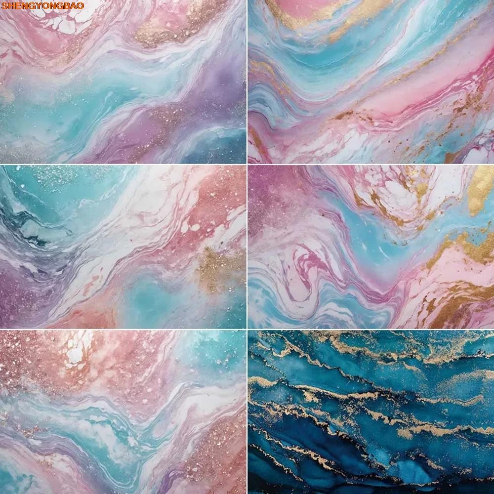 

Dreamy Marble Background Photography Golden Lines Modern Luxury Fluid Movement Photozone Backdrop Baby Studio Photocall