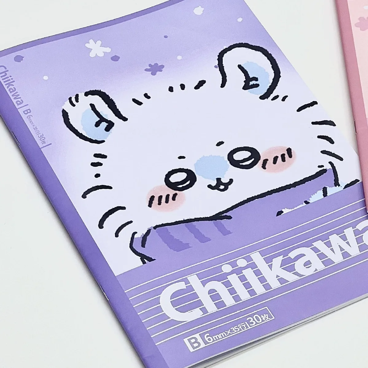Chiikawa Cute B5 Hard Cover Notebook 30 Sheets Cartoon Usagi Hachiware Momonga Notepad for School Diary Writing and Studying