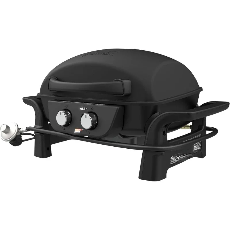 Fortress 2-Burner Cast Aluminum Gas Grill with Gourmet Plus Cooking System, 263 sq. in. Cooking Area, 13,500BTUs, Perfect for