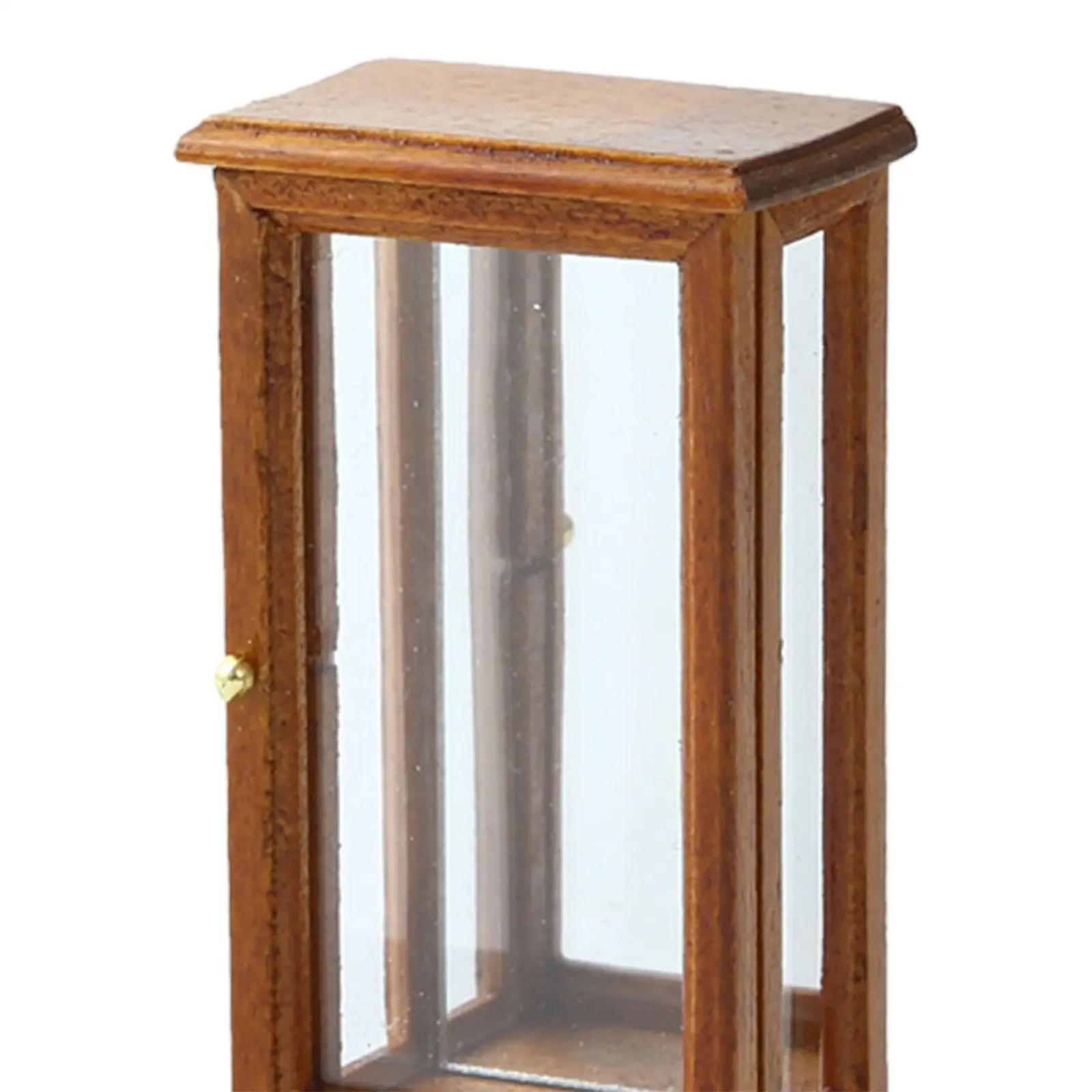 Armoire pour maison de poupée avec miroir, meubles miniatures en bois, délicat et autoportant pour accessoire de chambre à coucher, modèle Mini miroir, 1/16