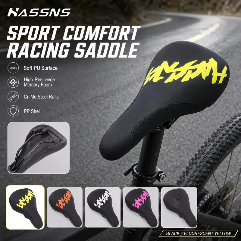 Earth Slope MTB Saddle Bicycle Seat 250g Lightweight PU Leather Shockproof Waterproof Breathable Hollow Mountain Bike Cycling