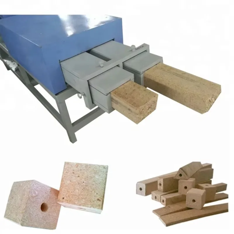 Factory Automatic Wood Pallet Block Production Line Continuous Sawdust Compressed Wood Block Forming Cutting Machine Customized
