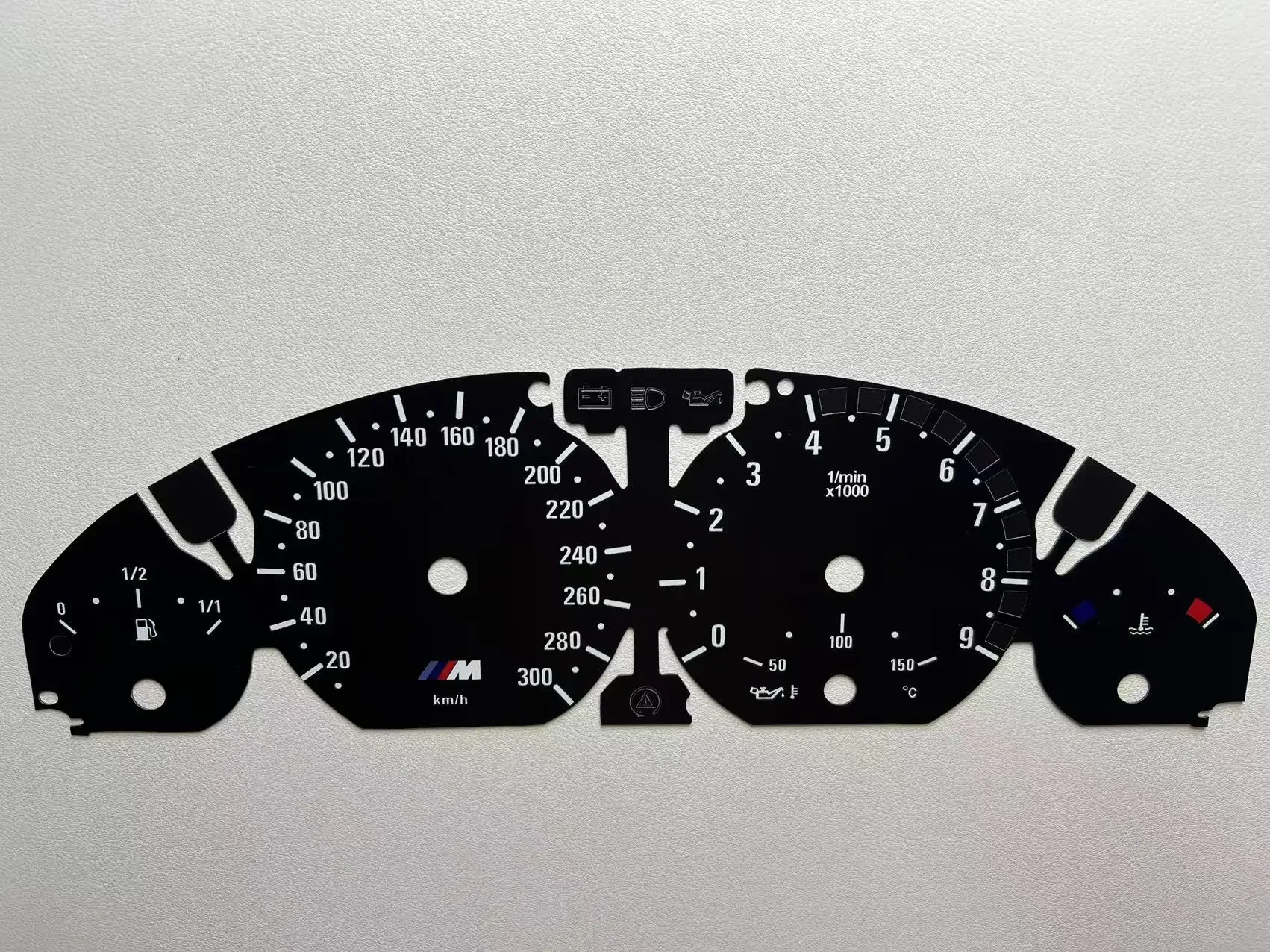 Customized Gauge Faces Dials For BMW E46 M3 Petrol Instrument Cluster Overlay from MPH to 300KMH