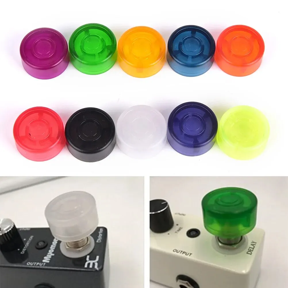 10pcs Electric Guitar Effect Pedal Multi Color Mooer Candy Cover Cap Footswitch Topper Plastic Bumpers For