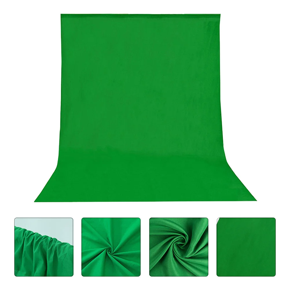 

1Pcs Solid Green Photographic Backdrop Simple Lightweight Polyester Background for Photography Video Streaming Studio