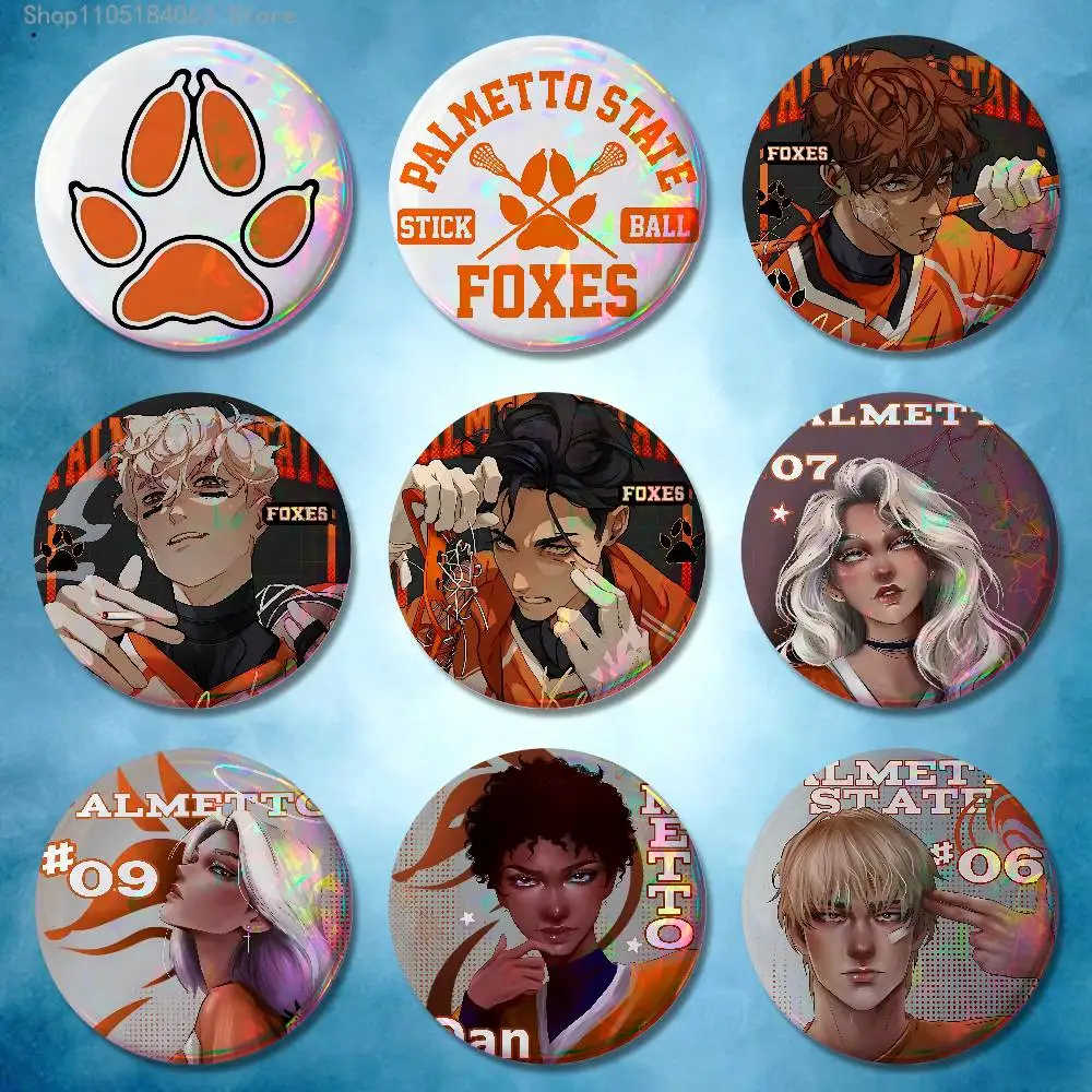 The F-Foxhole C-Court Book Badges 25 32 44 58 75 mm Round Cosplay Pin Bag Decor Fans Collect Friends Gifts Brooch Souvenir