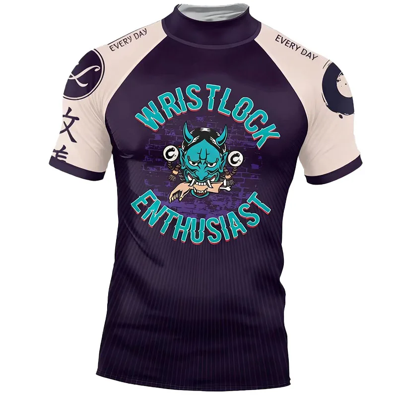 Men Race Fighting MMA Jerseys Full Sublimation Print Muay Thai Boxing Rashguard Jiu Jitsu T Shirt Kickboxing Wrestling Rashguard