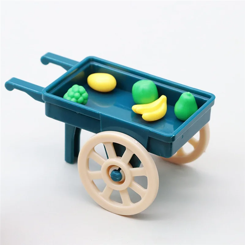 1:18 Mini Simulation Mini Fruit Shop Store Set Trolley Decoration DollHouse Children Play House Toys