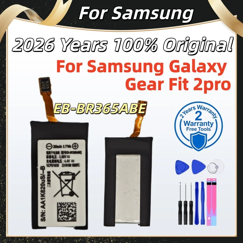 2026 Years 100% New EB-BR365ABE 200mAh For Samsung Galaxy Gear Fit 2pro Watches Batteries+Tools