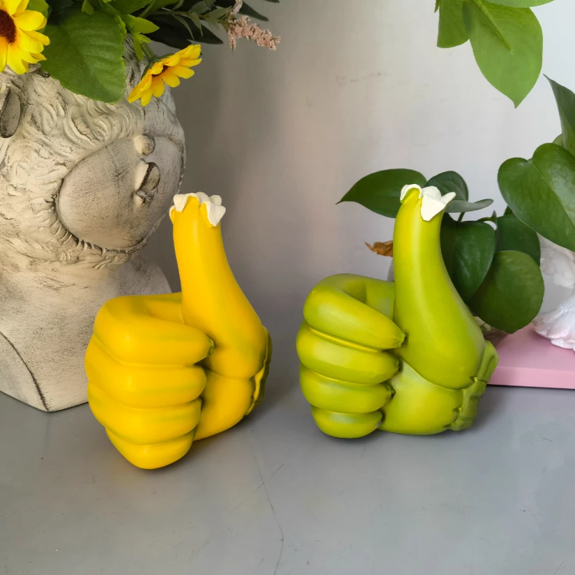 Креативный банановый большой палец вверх, ручное украшение из смолы, домашний декор, гостиная, кабинет, винный шкаф Креативный банановый большой палец вверх, ручное украшение из смолы, домашний декор, гостиная, кабинет, винный шкаф