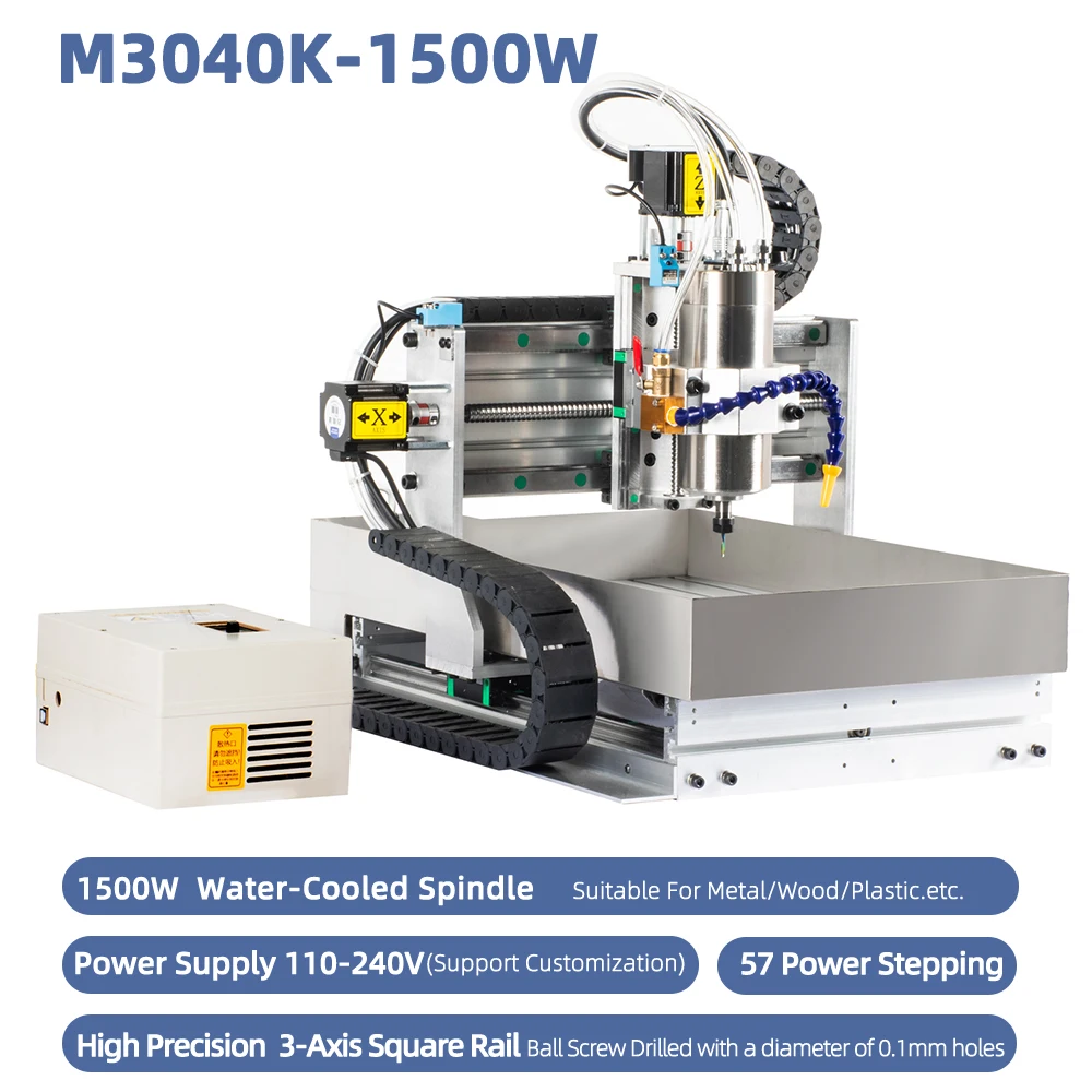 Hobby 3D CNC Router 3040 6040 6090 1.5KW 2.2KW Spindle 3/4Axis CNC Milling Engraving Drilling Carving Machine with Water Tank