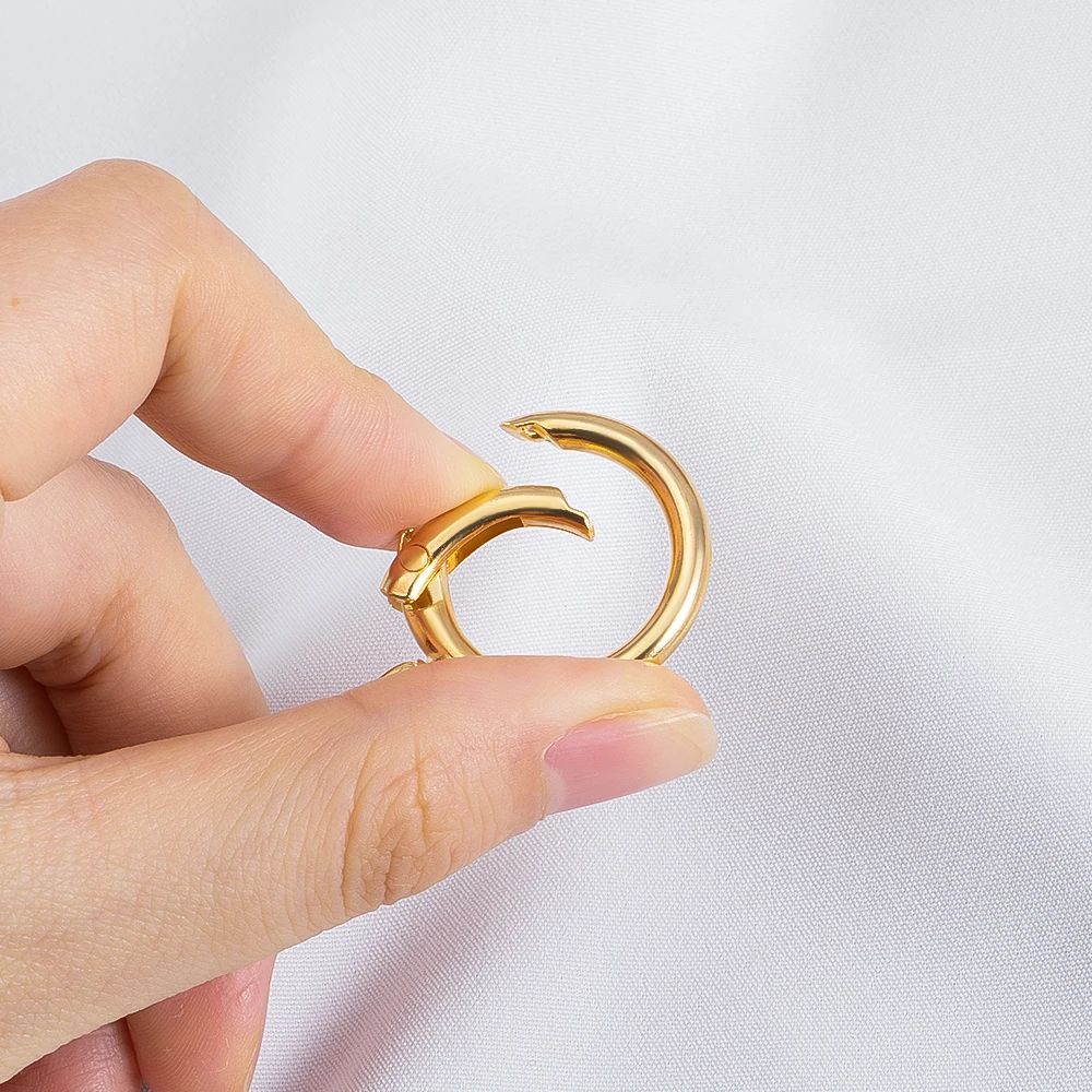 2/5Pcs Round Shape Rotation Alloy Lobster Spring Clasps Openable Key Ring Hook Connector Dog Chain Buckle for DIY Jewelry Making