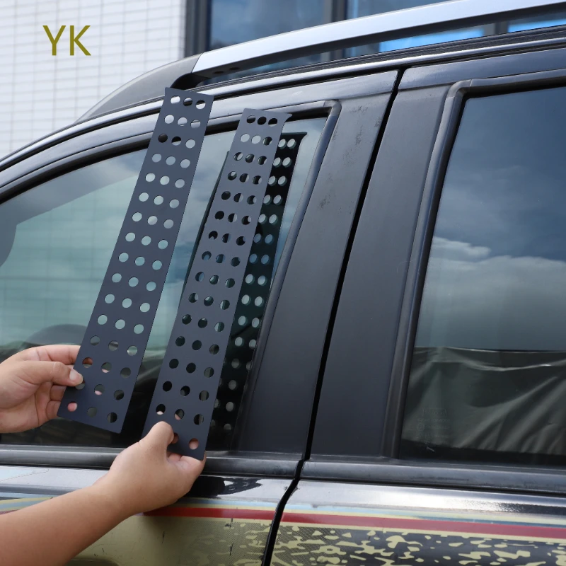 

Для Ford Ranger Wildtrak T7 T8 2015-2021 автомобильные аксессуары из алюминиевого сплава, черное окно автомобиля, центральная стойка, накладка, панель