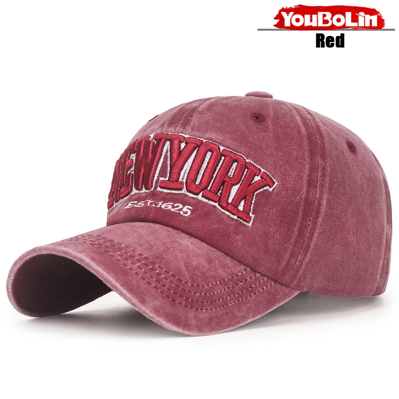Einfache NEWYORK Baseballkappe mit englischer Stickerei, lässiger Outdoor-Sonnenhut – Detail 15