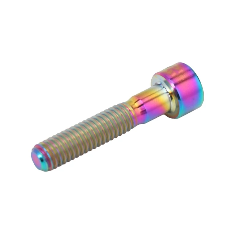 4Pcs M6x30mm Titanium Bolts For MTB Bicycle Column Headset Stem Cap Bolt Bike Screw Rainbow