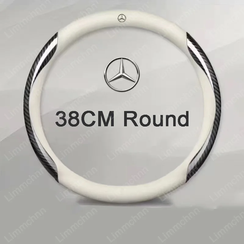 

Car Logo Steering Wheel Cover Emblem Accessories For Mercedes Benz W211 W203 W204 W210 W124 AMG W202 CLA W212 A B C E S Class