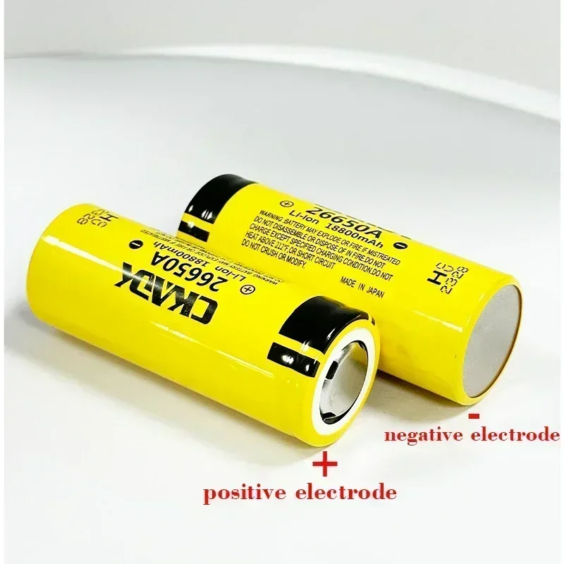 New High Capacity 26650A, 3.7V 18800mah, 100% Original 26650 20A Rechargeable Lithium Battery Suitable for Flashlights