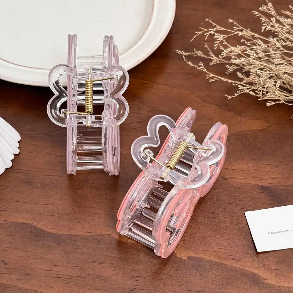 Hollow Out Bow Hair Carb Clip colorato stile coreano acido acetico mollette alta coda di cavallo Clip copricapo geometria capelli artiglio spiaggia