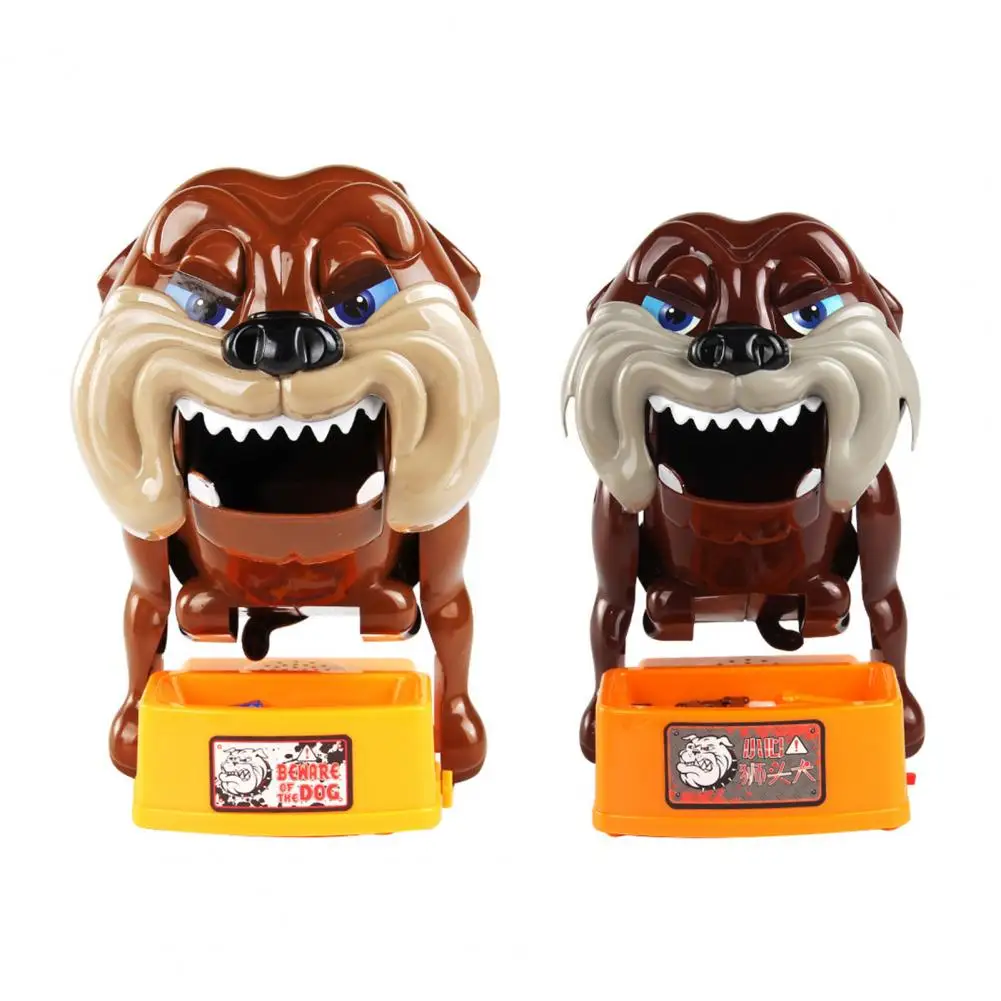 Bulldog Toy Beware of Dog Game Set Evil Dog Escape Cards Toy for Family Fun Kids Party Challenge Dog Bone Puzzle Game Fun Kids