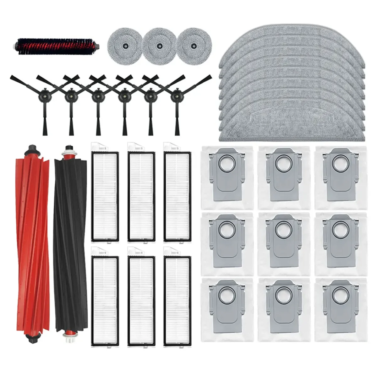 Accesorios de repuesto para aspiradora S8 MaxV Ultra Robot, cepillos laterales principales, paños de fregona, filtros HEPA, bolsas de polvo