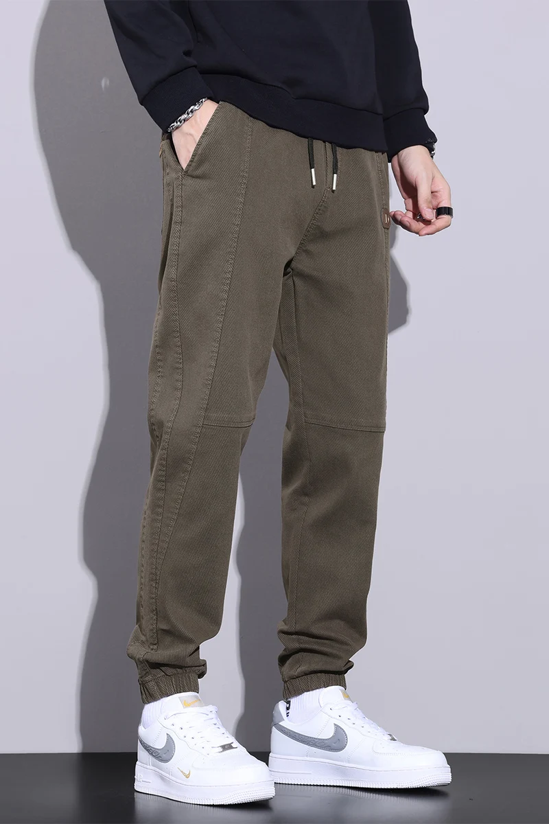 Pantalon décontracté en polaire épaisse pour hommes, pantalon chaud Haren, ample, qualité explosive, mode, automne, hiver, nouveau, 2024