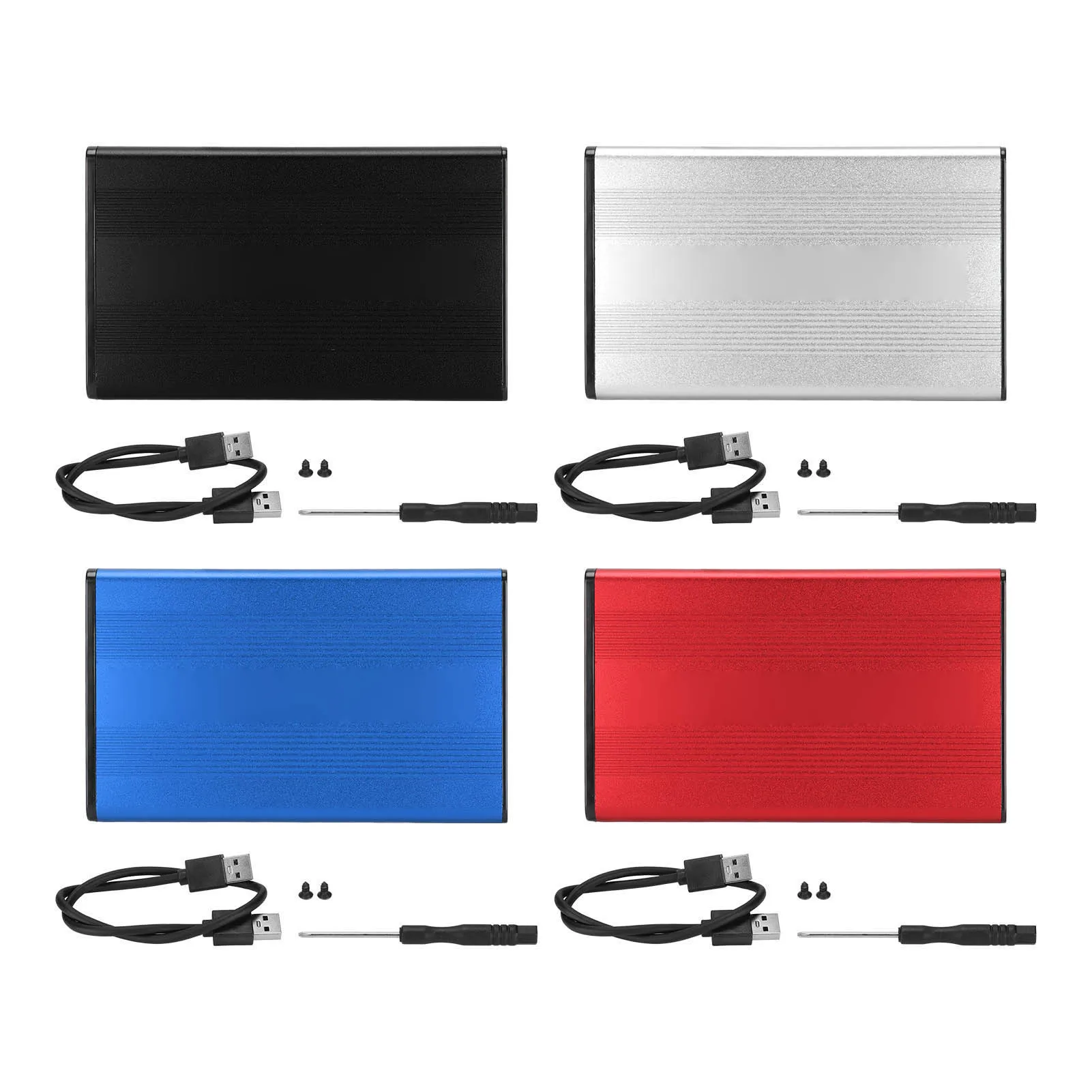 Caja USB3.0 a 2TB de capacidad Caja de disco duro USB3.0 de 2,5 pulgadas antiestática con carcasa de aluminio para OS X para Windows