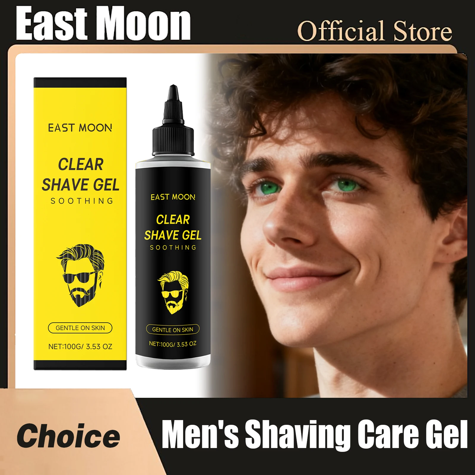 

East Moon Man Shaving Care Gel Relieving Red Sooth Pain Moisturize Damage Growth Inhibition Painless Shave Body Hair Remove Gels