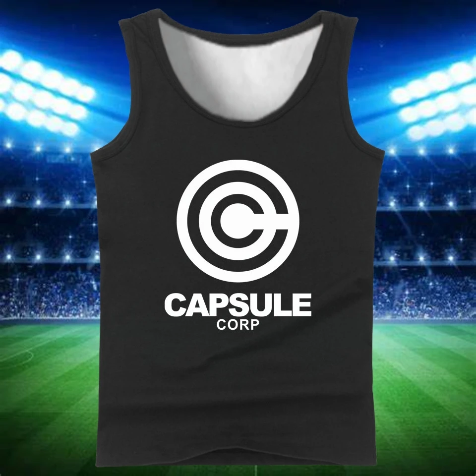

Anime CAPSULE Corp Pattern Fitness Tank Tops Summer Vest O Neck Casual Sleeveless Shirt 3D Design Bodybuilding Tank Top