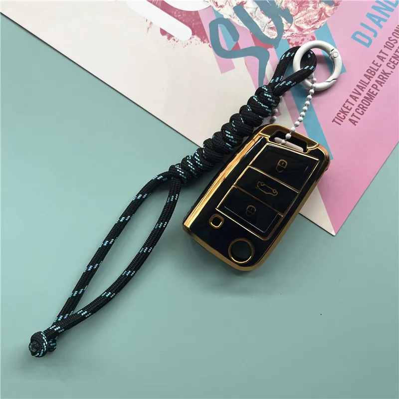 Key Chain Colorful Key Ring Braided Keychain for Car Lanyard Exquisite Bag Charm Boyfriends Couples Gift Bag Fashion Accessories