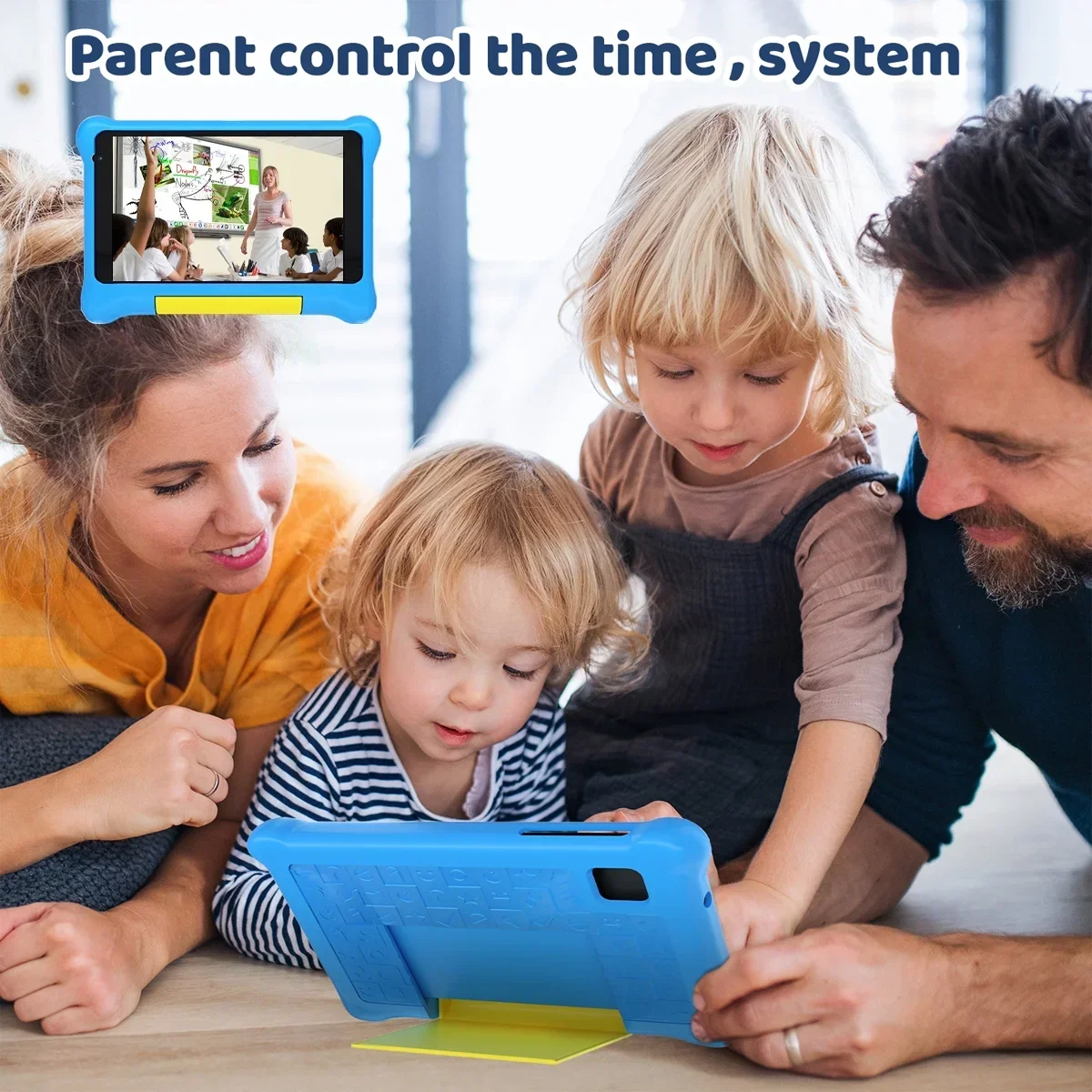 7 "Kids Learning Tablet Bundle Scrittoio Disegno Tablet Cuffie Borsa stilo Controlli parenici Android13 Quad Core 5 GB + 32 GB