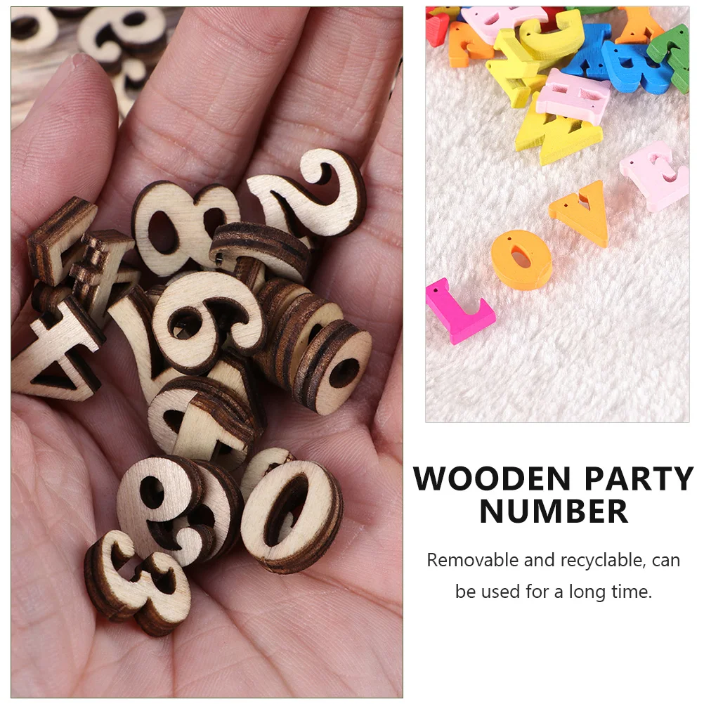 

2 Bags Wooden Alphanumeric Crafts Alphabet Numbers for Jesus Letters Sign Blank Slices