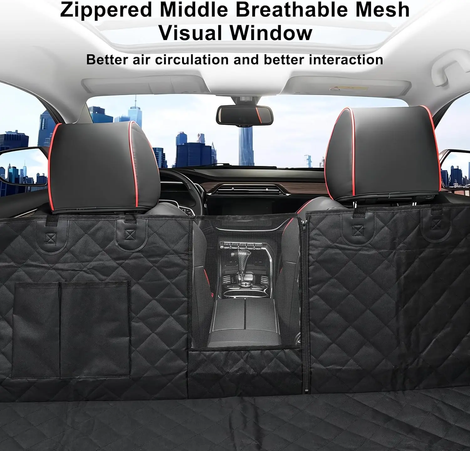 Dog Car Seat Cover For Ba Seat Waterproof With Mesh Window Pets Backseat Hammo For Cars Trucks Suvs Universal Size Rear Mat