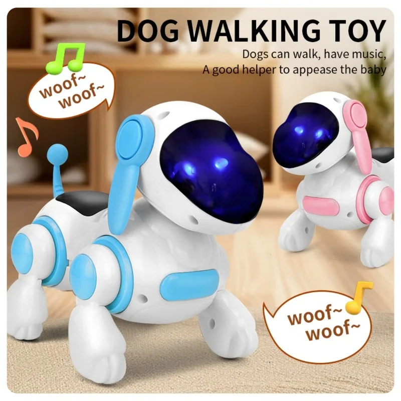 

Customizable Brand Label Cross-Border Electric Walking Music Dog Toy Educational Crawler Realistic Pup Wholesale For Kids
