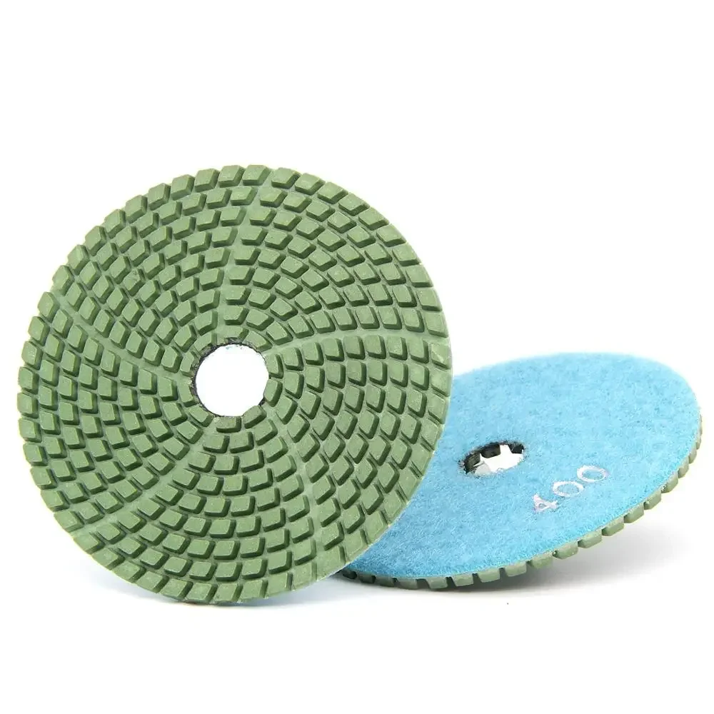 Tampons de polissage diamant, 4 pouces, 5 pièces/10 pièces, pour granit, marbre, béton, spirale de 100mm, disque de polissage de sable humide